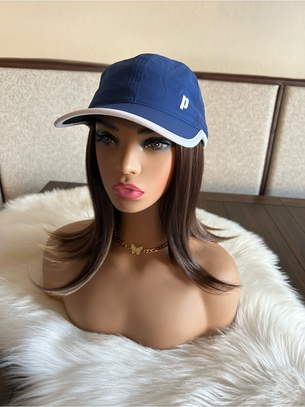 Prince Women Perforated Ponytail Tennis hat adjustable forcozy fit